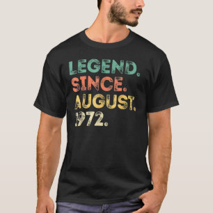 Camiseta Legenda De 50 Anos Desde Agosto De 1972 50º Nascim