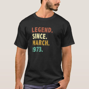 Camiseta Legenda De 50 Anos Desde Março De 1973 50º Anivers