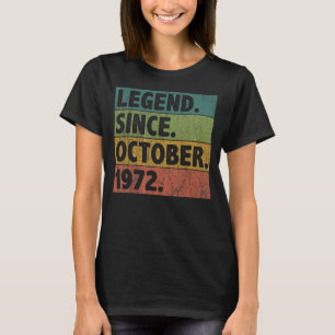 Camiseta Legenda de 50 anos desde outubro de 1972 50º anive