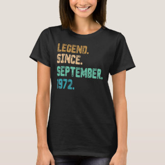 Camiseta Legenda de 50 anos desde setembro de 1972 50º nasc
