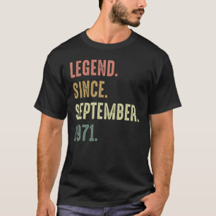 Camiseta Legenda De 51 Anos Desde Setembro De 1971 51º Bir