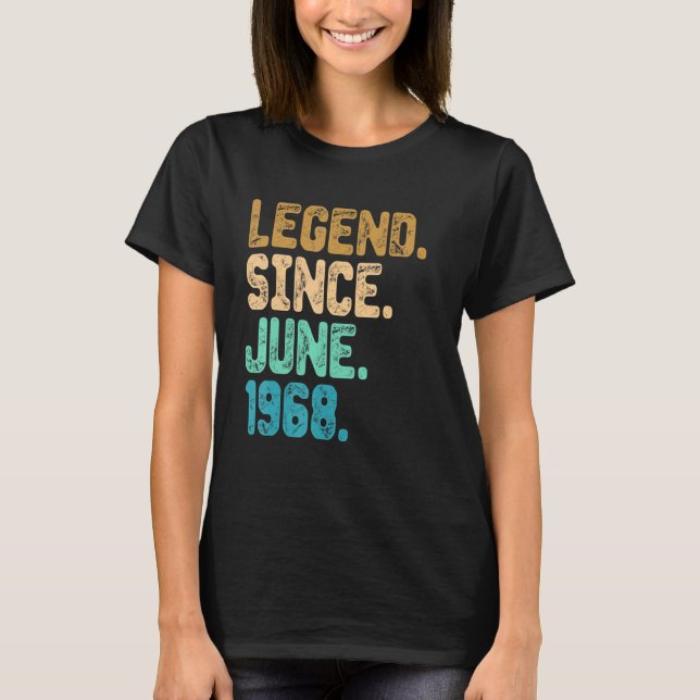 Camiseta Legenda de 54 anos desde junho de 1968 54º anivers (Frente)