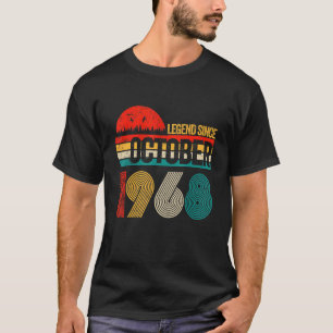 Camiseta Legenda De 54 Anos Desde Outubro De 1968 54º Nasci