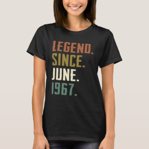 Camiseta Legenda De 55 Anos Desde Junho De 1967 55º Dia