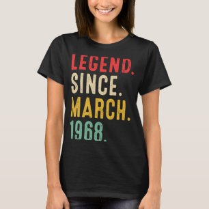 Camiseta Legenda De 55 Anos Desde Março De 1968 55º Nascime