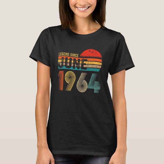 Camiseta Legenda De 59 Anos Desde Junho De 1964 59º Anivers (Frente)
