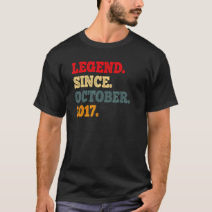 Camiseta Legenda De 5 Anos Desde O Aniversário De 5 De Outu