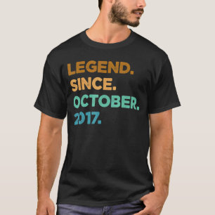 Camiseta Legenda De 5 Anos Desde Outubro De 2017 5 Aniversá