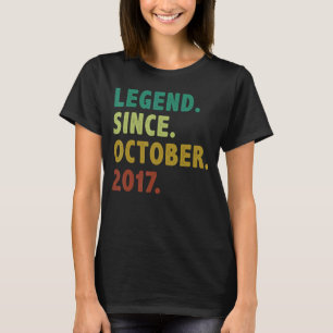 Camiseta Legenda De 5 Anos Desde Outubro De 2017 5 Aniversá