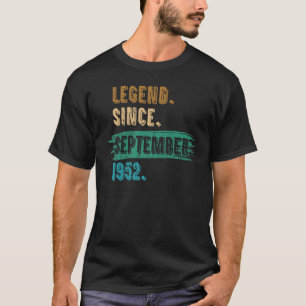 Camiseta Legenda De 70 Anos Desde Setembro De 1952, 70 Birt