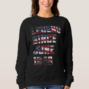 Camiseta Legenda de 76 anos desde junho de 1946 76º anivers