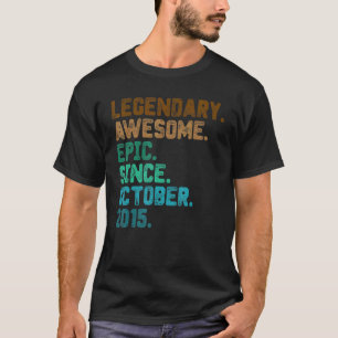 Camiseta Legenda De 7 Anos Desde Outubro De 2015 7 Aniversá