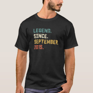 Camiseta Legenda De 7 Anos Desde Setembro De 2015, 7 Birthd