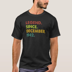 Camiseta Legenda De 80 Anos Desde Dezembro De 1942 Nascimen