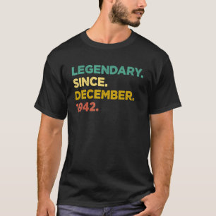 Camiseta Legenda De 80 Anos Desde Dezembro De 1942 Nascimen