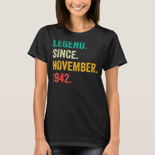 Camiseta Legenda De 80 Anos Desde Novembro De 1942, 80 Birt
