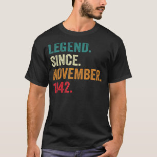 Camiseta Legenda De 80 Anos Desde Novembro De 1942, 80 Birt