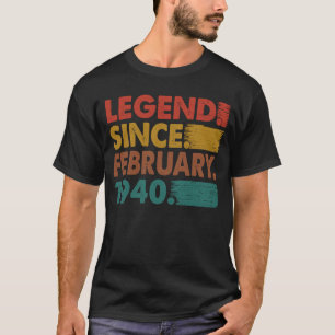 Camiseta Legenda De 83 Anos Desde Fevereiro De 1940 83º Nas