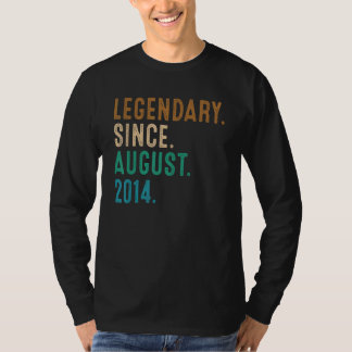 Camiseta Legenda de 8 anos desde agosto de 2014 8º aniversá