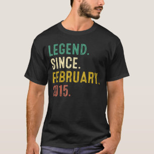 Camiseta Legenda De 8 Anos Desde Fevereiro De 2015 8º Nasci