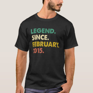 Camiseta Legenda De 8 Anos Desde Fevereiro De 2015 8º Nasci