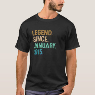 Camiseta Legenda de 8 anos desde janeiro de 2015 8º anivers