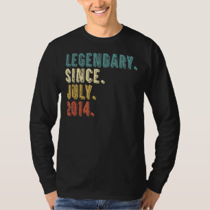 Camiseta Legenda de 8 anos desde julho de 2014 8º aniversár