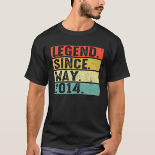 Camiseta Legenda De 8 Anos Desde Maio De 2014 8º Aniversári