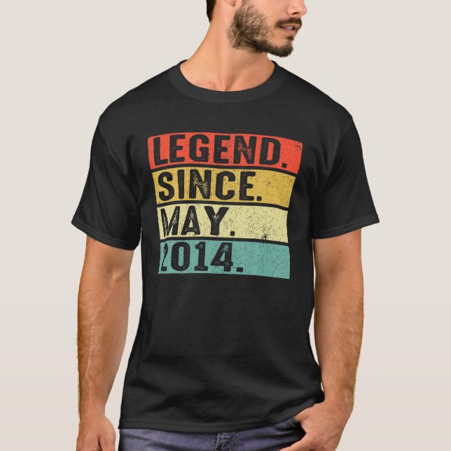 Camiseta Legenda De 8 Anos Desde Maio De 2014 8º Aniversári (Frente)