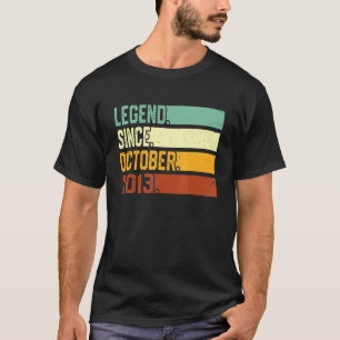 Camiseta Legenda de 9 anos do Aniversário desde outubro