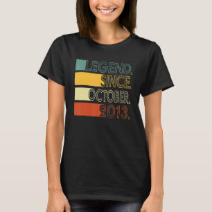 Camiseta Legenda de 9 anos do Aniversário desde outubro
