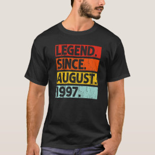 Camiseta Legenda De Agosto De 1997 Vintage De 25 Anos 25