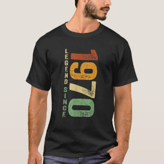 Camiseta Legenda De Aniversário De 1970 Desde 1970 Oferece 