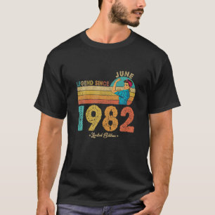 Camiseta Legenda De aniversário de 40 anos De Junho De 198