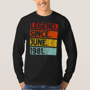 Camiseta Legenda de aniversário de 411 ruas desde junho de