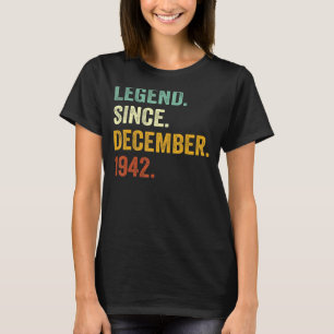 Camiseta Legenda De Aniversário De 80 De 80 Anos Desde Deze
