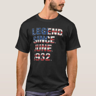 Camiseta Legenda De Aniversário De 90 Desde Junho De 1932 B
