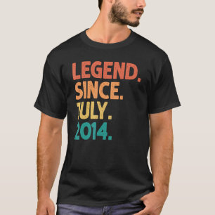 Camiseta Legenda De Aniversário Desde Julho De 2014, 8 Anos