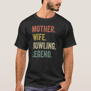Camiseta Legenda de boliche da esposa Vintage, boliche retr