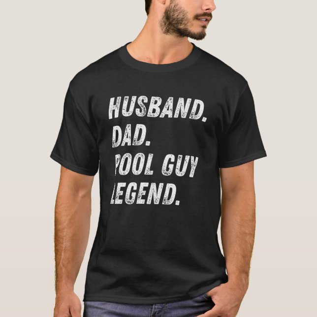 Camiseta Legenda de Cara de Piscina do marido 9 (Frente)