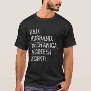 Camiseta Legenda de Engenheiro Mecânico do marido do pai