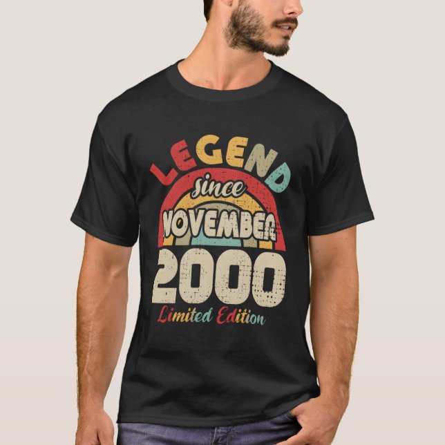 Camiseta Legenda De Novembro De 2000 Desde Novembro De 2000 (Frente)