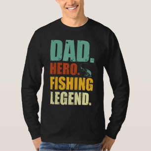 Camiseta Legenda De Pesca Do Herói pai Para O Pescador