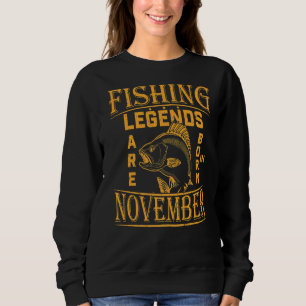 Camiseta Legenda De Pesca É Nascer Em Novembro Para Pescado