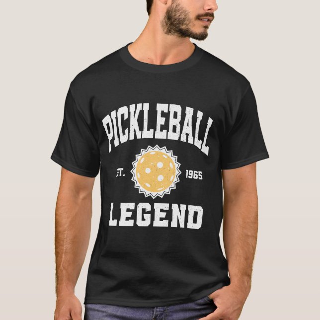 Camiseta Legenda de Pickleball 1965 Pickleball Engraçado Pa (Frente)
