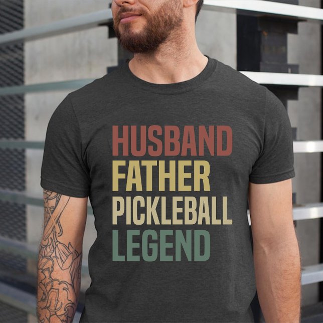 Camiseta Legenda de Pickleball de Pai Marido | Pickleball R (Husband Dad Pickleball Legend | Retro Pickleball T-Shirt)