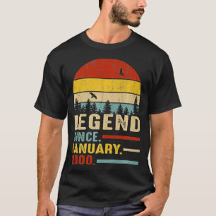 Camiseta Legenda De Presente De Aniversário De 21 Anos Desd