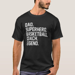 Camiseta Legenda de treinador de basquetebol de super-herói