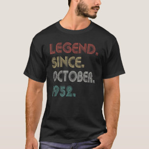 Camiseta Legenda de Vintage com 70 anos desde outubro de 19