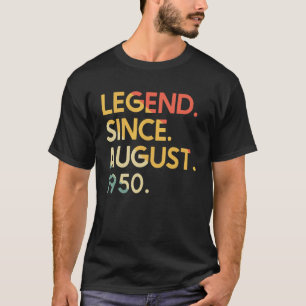 Camiseta Legenda de Vintage com 72 anos desde agosto de 195